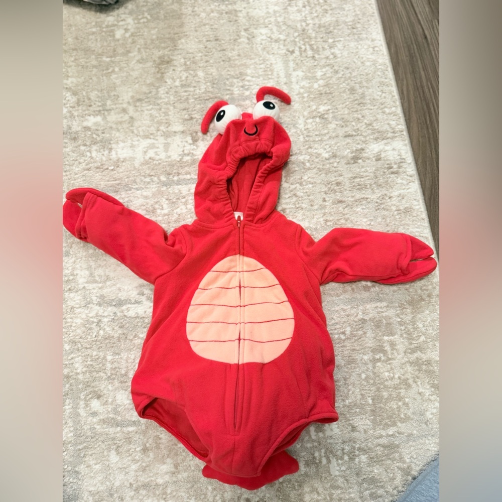Carter's Red Plush Lobster Baby Costume size 3/6M